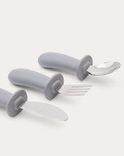 Load image into Gallery viewer, Lili knife, fork and spoon set in blue silicone - image 5