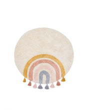 Load image into Gallery viewer, Tadea Round Rug cotton multicolor rainbow Ø 100 cm