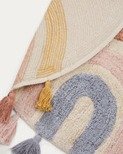 Load image into Gallery viewer, Tadea Round Rug cotton multicolor rainbow Ø 100 cm - image 5