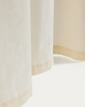 Load image into Gallery viewer, Zelda white 100% cotton curtain with multicoloured ties 135 x 270cm - image 6
