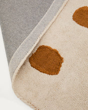 Load image into Gallery viewer, Tandani beige cotton rug with orange cheetah design 90 x 150cm - image 5