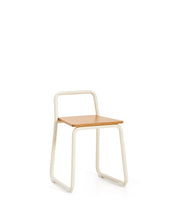 Load image into Gallery viewer, Tinn ash veneer chair with a beige metal structure