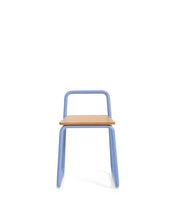 Load image into Gallery viewer, Tinn ash veneer chair with a blue metal structure - image 4