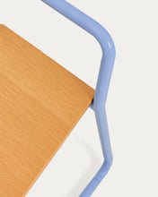 Load image into Gallery viewer, Tinn ash veneer chair with a blue metal structure - image 8