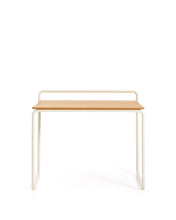 Load image into Gallery viewer, Tinn ash veneer desk with a beige metal structure, 82 x 45 cm - image 2