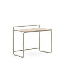 Load image into Gallery viewer, Tinn ash veneer desk with a beige metal structure, 82 x 45 cm - image 3