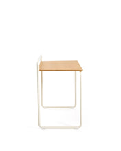 Load image into Gallery viewer, Tinn ash veneer desk with a beige metal structure, 82 x 45 cm - image 5