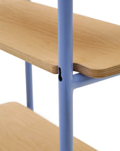 Load image into Gallery viewer, Tinn ash veneer shelf with a blue metal structure, 70 x 60 cm - image 9