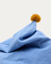 Load image into Gallery viewer, Olvi blue, cotton pouffe with mustard-coloured tassel, Ø 60 cm - image 5