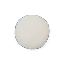 Load image into Gallery viewer, Saya white and blue, round cotton cushion, Ø 40 cm