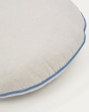 Load image into Gallery viewer, Saya white and blue, round cotton cushion, Ø 40 cm - image 4