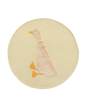 Load image into Gallery viewer, Milu green, 100% cotton rug with a goose feature, Ø 100 cm