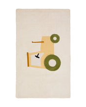 Load image into Gallery viewer, Pecky beige, 100% cotton rug with a tractor feature, 90 x 150 cm