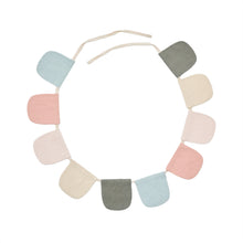 Load image into Gallery viewer, Betia 100% cotton bunting garland in multi-coloured pastel shades, 250 cm