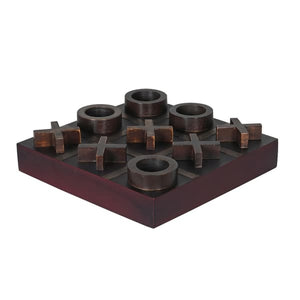 Aged Brass Noughts and Crosses Board