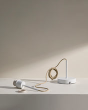 Load image into Gallery viewer, Fluvia metal lamp fitting in a white finish, 150 cm