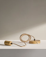 Load image into Gallery viewer, Kaede metal lamp fitting in a wood effect, 150 cm