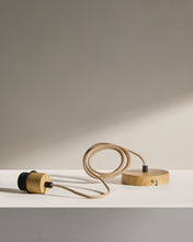 Load image into Gallery viewer, Kaede metal lamp fitting in a wood effect, 150 cm - image 2
