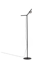 Load image into Gallery viewer, Orey black metal floor lamp with multi-position spotlight UK