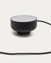 Load image into Gallery viewer, Orey black metal wall-mounted light fixture with multi-position spotlight and UK adaptor - image 7