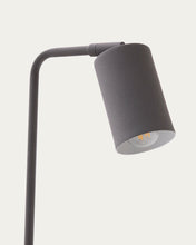 Load image into Gallery viewer, Manie metal desk lamp with dark grey cast-iron-effect finish and UK adaptor - image 2