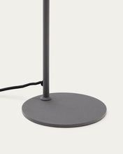 Load image into Gallery viewer, Manie metal desk lamp with dark grey cast-iron-effect finish and UK adaptor - image 4