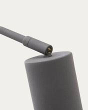 Load image into Gallery viewer, Manie metal desk lamp with dark grey cast-iron-effect finish and UK adaptor - image 5