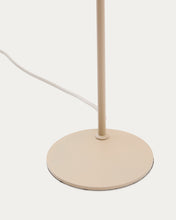Load image into Gallery viewer, Manie metal desk lamp with beige textured finish and UK adaptor - image 6