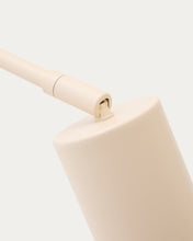 Load image into Gallery viewer, Manie metal desk lamp with beige textured finish and UK adaptor - image 7
