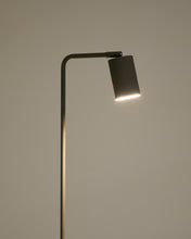 Load image into Gallery viewer, Manie metal floor lamp with dark grey cast-iron-effect finish and UK adaptor - image 5