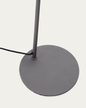 Load image into Gallery viewer, Manie metal floor lamp with dark grey cast-iron-effect finish and UK adaptor - image 7