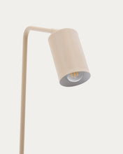 Load image into Gallery viewer, Manie metal floor lamp with textured beige finish and UK adaptor - image 4