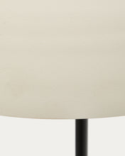 Load image into Gallery viewer, Nibla black metal floor lamp with white clay-effect shade and UK adaptor - image 3