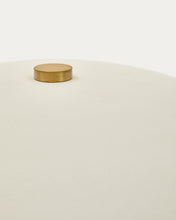Load image into Gallery viewer, Nibla black metal floor lamp with white clay-effect shade and UK adaptor - image 4