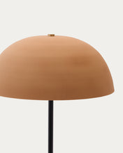 Load image into Gallery viewer, Nibla black metal floor lamp with terracotta effect shade - image 4