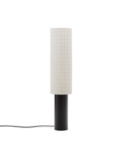 Load image into Gallery viewer, Dulan black metal floor lamp with cotton shade and UK adaptor - image 2