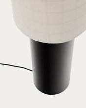 Load image into Gallery viewer, Dulan black metal floor lamp with cotton shade and UK adaptor - image 7