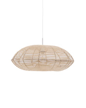 Load image into Gallery viewer, Flaro rattan ceiling lamp shade with light finish Ø70cm