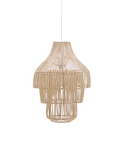 Load image into Gallery viewer, Janoa rattan ceiling lamp shade with light finish Ø38cm