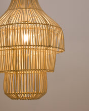 Load image into Gallery viewer, Janoa rattan ceiling lamp shade with light finish Ø38cm - image 3