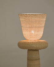 Load image into Gallery viewer, Neuda rattan floor lamp with light finish and UK adaptor - image 7