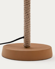 Load image into Gallery viewer, Arinda terracotta table lamp with UK adaptor - image 6
