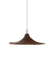 Load image into Gallery viewer, Bladia rattan ceiling lamp shade with brown finish Ø70cm