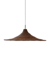 Load image into Gallery viewer, Bladia rattan ceiling lamp shade with brown finish Ø90cm