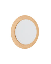 Load image into Gallery viewer, Novae ceiling lamp in light wood-effect brushed steel and frosted glass Ø 40 cm