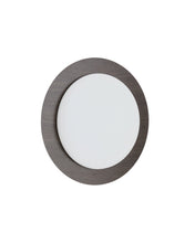 Load image into Gallery viewer, Novae ceiling lamp in dark wood-effect brushed steel and frosted glass Ø 40 cm