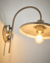 Load image into Gallery viewer, Nuvira wall light in light grey brushed metal - image 3