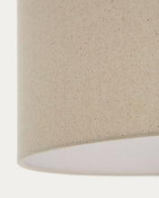 Load image into Gallery viewer, Mavran ceiling lamp in brown and mustard ceramic with cotton lampshade - image 4