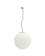 Load image into Gallery viewer, Brisia metal ceiling lamp with brushed brass finish and 1 frosted glass ball Ø50cm