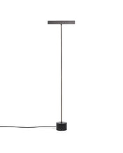 Load image into Gallery viewer, Lynor brushed metal floor lamp with black marble base UK adaptor